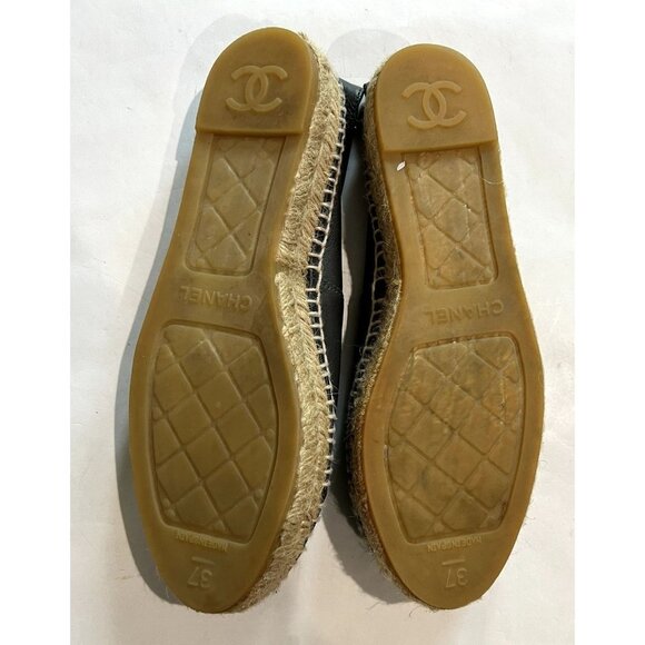 Chanel Lambskin Espadrilles in Dark Grey - Picture 9 of 9